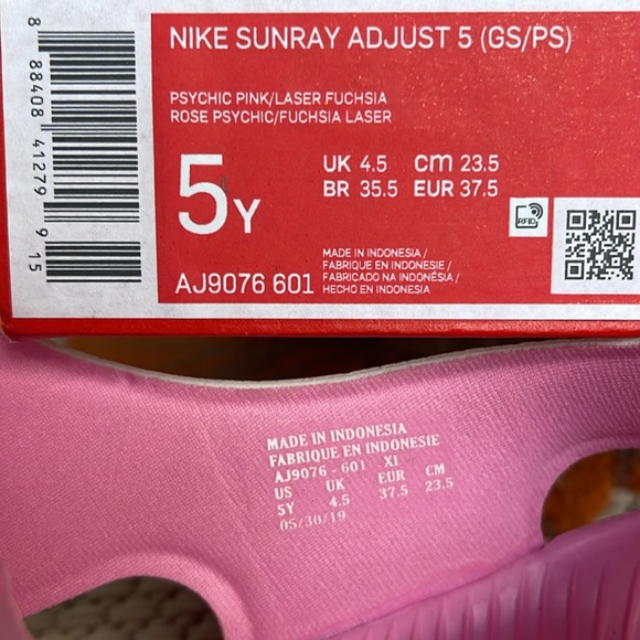 NIKE SUNRAY ADJUST 5 (GS/PS)
PSYCHIC PINK/LASER FUCHSIA Sandals - Picture 12 of 16